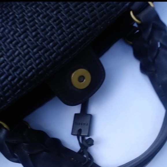 Vintage Women's Black Fossil handbag - Picture 2 of 8